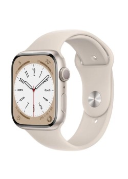 Apple Watch Series 8 41 мм (алюминиевый корпус, звездный свет/звездный свет, спортивный силиконовый ремешок)