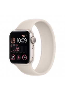 Apple Watch SE 2 40 мм (алюминиевый корпус, звездный свет/звездный свет, силиконовый ремешок)