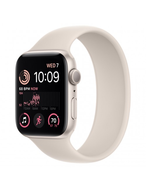 Apple Watch SE 2 44 мм (алюминиевый корпус, звездный свет/звездный свет, силиконовый ремешок)