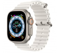 Apple Watch Ultra LTE 49 мм (титановый корпус, титановый/белый, ремешок из эластомера)