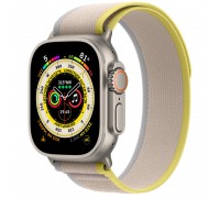 Apple Watch Ultra LTE 49 мм (титановый корпус, титановый/желто-бежевый, нейлоновый ремешок размера M/L)