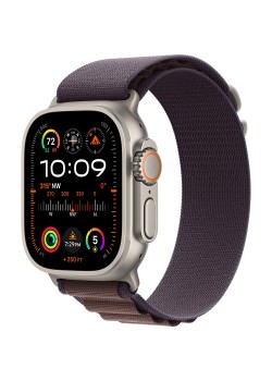 Apple Watch Ultra 2 LTE 49 мм (титановый корпус, титановый/индиго, текстильный ремешок размера S)