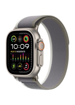 Apple Watch Ultra 2 LTE 49 мм (титановый корпус, титановый/серо-зеленый, нейлоновый ремешок размера S/M)