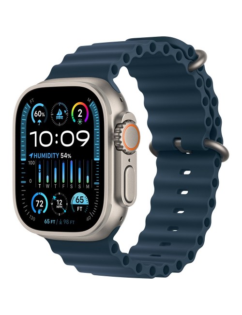 Apple Watch Ultra 2 LTE 49 мм (титановый корпус, титановый/синий, ремешок из эластомера)